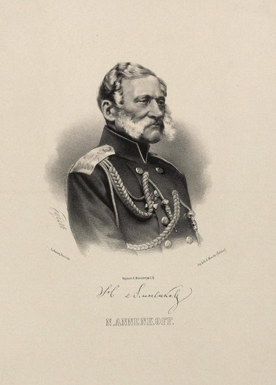 ニコライ・ニコライエヴィッチ・アンネンコフ将軍の肖像 1799年～1865年 作： Pyotr Fyodorovich Borel