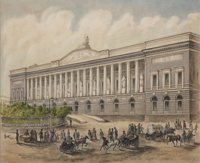 サンクトペテルブルクの帝国公共図書館、1840年代 作： Pyotr Fyodorovich Borel
