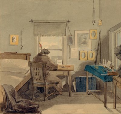 職場で。 1824年のパベルナッシュチョキンの家 作： Pyotr Fyodorovich Sokolov