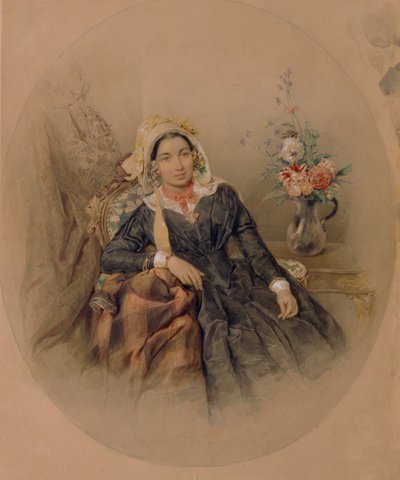 男爵夫人イリアニアイヴァノフナクロトフォンユルゲンスブルクの肖像、1845 作： Pyotr Fyodorovich Sokolov