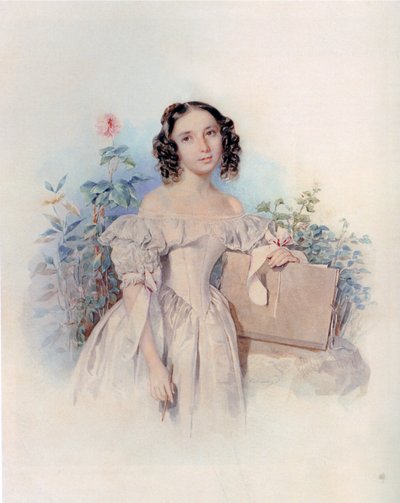 ヘッセンビロンフォンカーランド王女の肖像、1818-1843年、1830年代 作： Pyotr Fyodorovich Sokolov