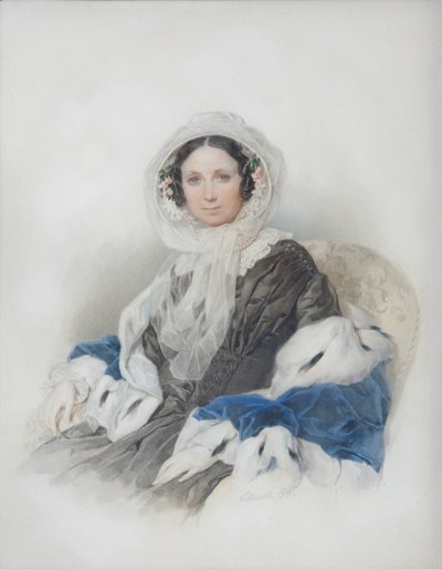 Yelena Fyodorovna Ryumina 1800-1874、1846の肖像 作： Pyotr Fyodorovich Sokolov
