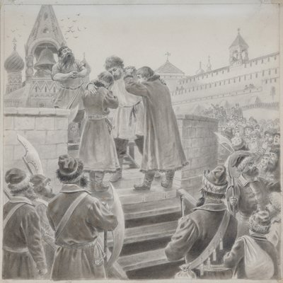 M.レルモントフの詩「商人カラシニコフの歌」の挿絵 作： Pyotr Ivanovich Korovin
