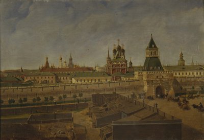 19 世紀半ば、モスクワのイリンスキー門。 作： Pyotr Ivanovich Moiseyev