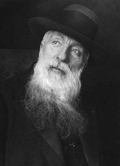 オーギュスト ロダン (1840-1917) の肖像、シュモフ、ピョートル イワノビッチ (1872-1936) 作。 写真、1912 年から 1917 年の間。 個人蔵 作： Pyotr Ivanovich Shumov