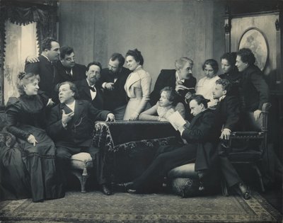 劇「かもめ」の俳優同士のアントン・チェーホフ、1899 作： Pyotr Petrovich Pavlov