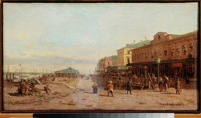 Nijni Novgorod (Nizhny Novgorod) - Pyotr Petrovich Vereshchagin (Piotr Verechchaguine) (1836-1886) による絵画、キャンバスに油彩、ロシア美術 19 世紀 - 国立美術館、Nijni Novgorod (ロシア) 作： Pjotr ​​​​Petrowitsch Wereschtschagin