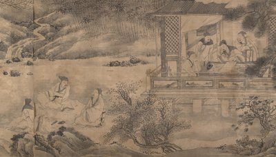 1607 年にオーキッド パビリオンに集まった詩人。 作： Qian Gong