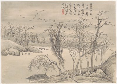 冬の風景と花。 作： Qian Weicheng