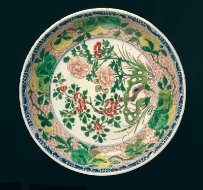 ファミールのヴェール装飾が施された料理、康西時代、1662-1722年（セラミック） 作： Qing Dynasty Chinese School