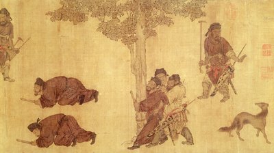 狩猟シーン 作： Qing Dynasty Chinese School
