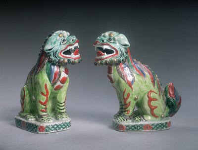 ファミールヴェルテライオンのペア、康熙時代（1662-1722）（磁器） 作： Qing Dynasty Chinese School