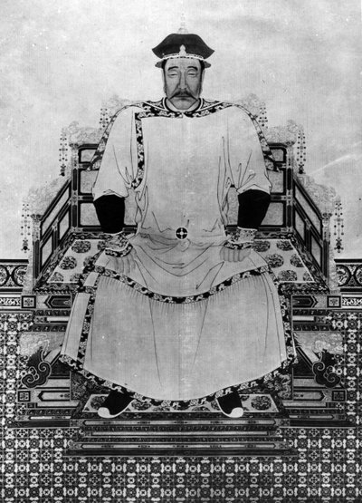 紅太地の肖像（紙にインク） 作： Qing Dynasty Chinese School