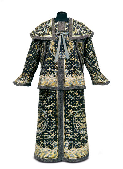 珍しい帝国の警備員の儀式用制服、乾隆帝-嘉慶時代（1736-1820）（シルクサテン）（992766-7も参照） 作： Qing Dynasty Chinese School