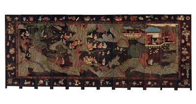 12倍のコロマンデルスクリーン、18世紀 作： Qing Dynasty Chinese School