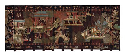 12倍のコロマンデルスクリーン、18世紀 作： Qing Dynasty Chinese School
