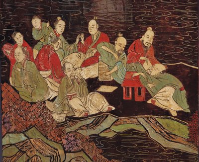 12倍のコロマンデルスクリーン、18世紀 作： Qing Dynasty Chinese School