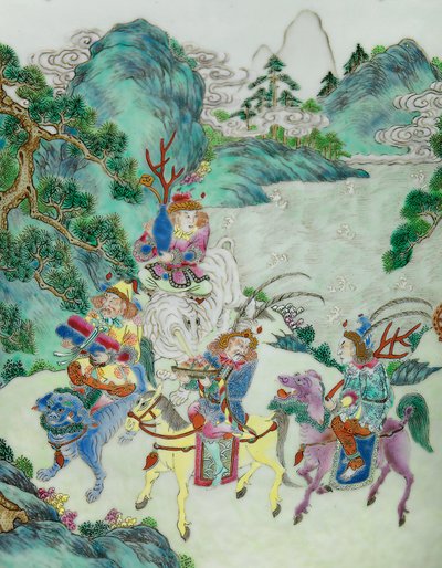 インペリアル・ファミーユ・ローズ・ベース（陶製）1対の詳細 作： Qing Dynasty   Jiaqing Period Chinese School