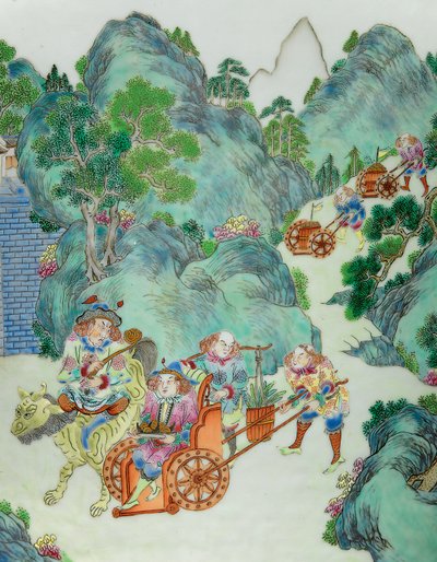 インペリアル・ファミーユ・ローズ・ベース（陶製）1対の詳細 作： Qing Dynasty   Jiaqing Period Chinese School