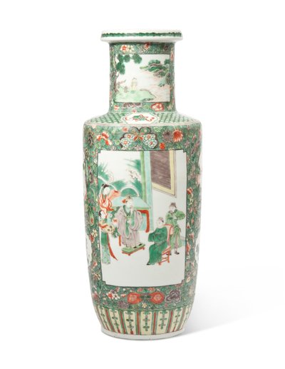 ファミーユ・ヴェルテ「三国志」ルーロー花瓶（陶器 作： Qing Dynasty   Kangxi Period Chinese School