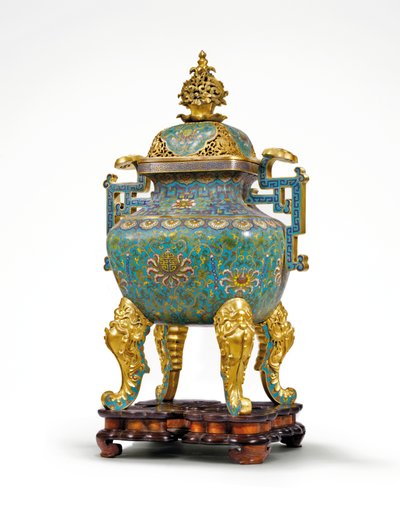 大帝国七宝如意香炉 作： Qing Dynasty   Qianlong Period Chinese School