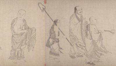 十六羅漢、16世紀。 作： Qiu Ying