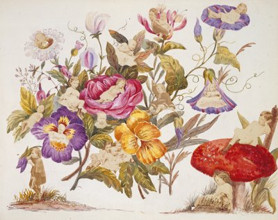 ウェールズの王女、アレクサンドラが描いたデザインのアルバム、写真を取り入れた、1866-1869 作： Queen Alexandra