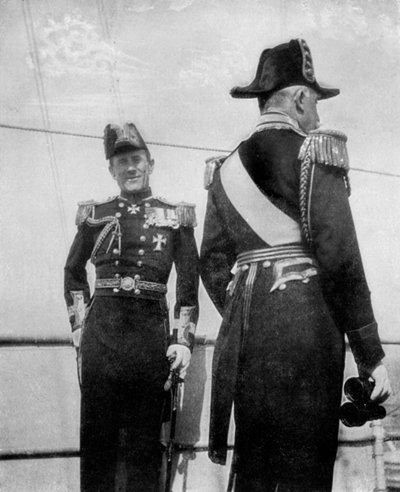 コノート公爵とのケッペル提督、1908年 作： Queen Alexandra
