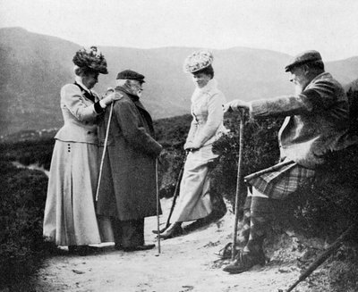 エドワード7世1841-1910、メアリー王女、キャサリンレディコーク、ウェールズ大尉、1908年。 作： Queen Alexandra
