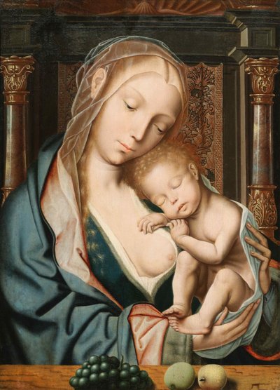 La Vierge aux raisins Virgin with a Bunch of Grapes、16 世紀。 作： Quentin . Massys