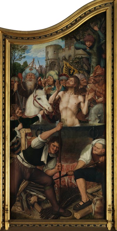ジョイナーズギルドの祭壇画（パネルに油彩） 作： Quentin Massys or Matsys