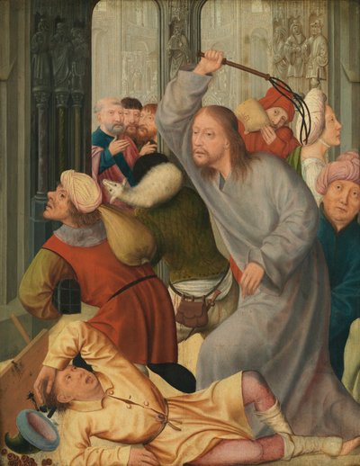 Cristo expulsando os cambistas do Templo (óleo sobre painel) 作： Quentin Massys or Matsys