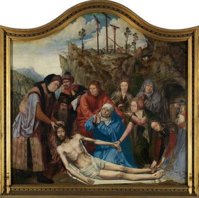 Lamentation of Christ, Altarpiece of the Guild of the Joiners, centre panel (oil on panel)   1438588   ja       japanese Successfully Translated  Original: 88758a779990 Translat: 88758a779990 1461700 ja japanese Successfully Translated Original: Open Mount 作： Quentin Massys or Matsys