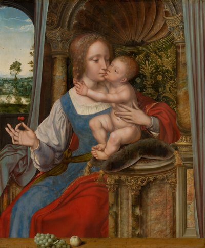 マドンナと子供、1525〜30年頃 作： Quentin Massys or Metsys