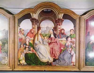 聖なる親族、またはセントアンの祭壇画、中央パネルの詳細、1509 作： Quentin Massys or Metsys