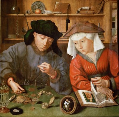 貸金業者と彼の妻 作： Quentin Massys or Metsys