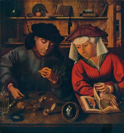 「金貸しとその妻」、1514 作： Quentin Metsys I
