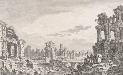 Ruines de Cumes、18 世紀。 作： Quentin Pierre Chedel
