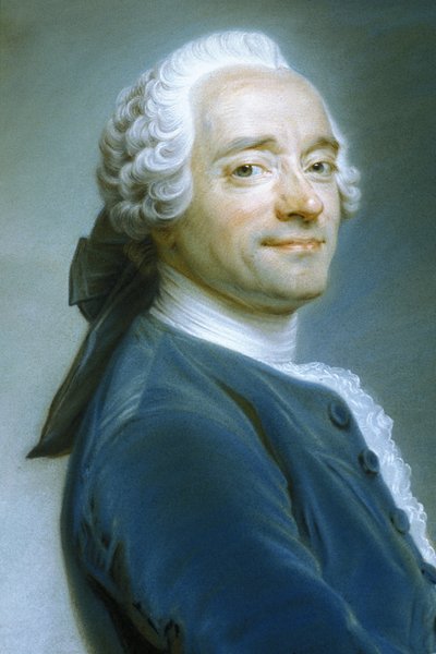 クエンティン・ラトゥール (1704-1788) - フリルレースの自画像、1751年頃 (パステル) 作： Quentin de la Latour
