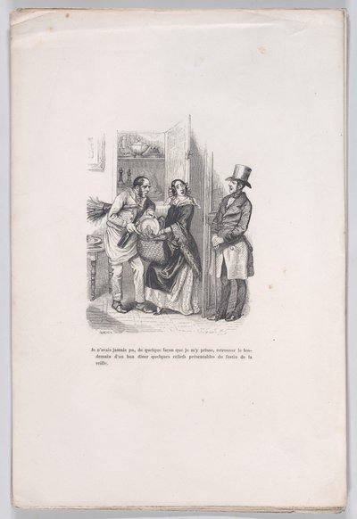 人間の生活の小さな悲惨さからの残り物、1843年。 作： Quichon