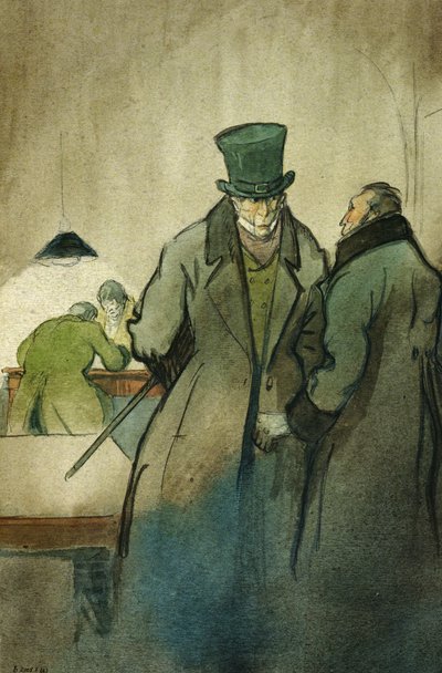 「ヴォートラン」、「ル・ペール・ゴリオ」のイラスト、オノレ・ド・バルザック（1799-1850）の小説、1922年にパリのルネ・キーファーから出版 作： Quint