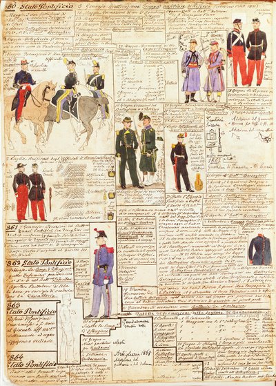 教皇庁の各種ユニフォーム 作： Quinto Cenni