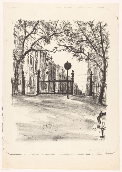 フォンデル公園を出る 作： Quirijn Halbertsma (signed by artist)