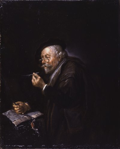 老人の執筆 作： Quiringh Gerritsz. van Brekelenkam