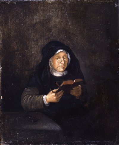 老女の読書 作： Quiringh Gerritsz. van Brekelenkam