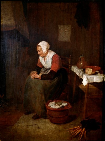 老女の肖像画 クインリン（クィリング）・ゲリッツ・ファン・ブレッケレンカム（1620-1668）作 17世紀 マドリード・プラド美術館 作： Quiringh Gerritsz. van Brekelenkam