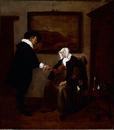 医者の訪問」（油彩・カンヴァス、1655年頃 作： Quiringh Gerritsz. van Brekelenkam
