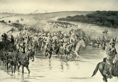 「ウォール川を渡るロバーツ卿とその軍隊」、1901 年。 作： RM Paxton