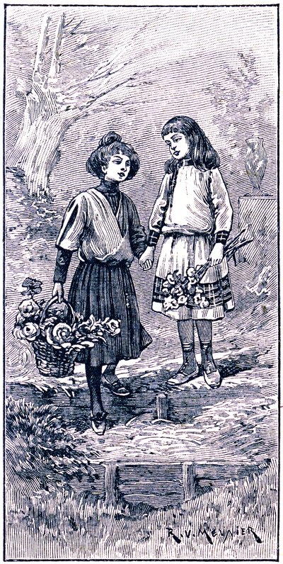 手を繋いでいる 2 人の友人 作： R.V. Meunier