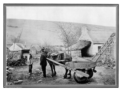 古いアイルランドのローバック車、1901年。 作： R. Welsh